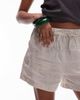 Arket ARKET pull on linen shorts in beige-Neutral - 4