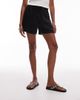 Arket ARKET pull on linen shorts in black - 2