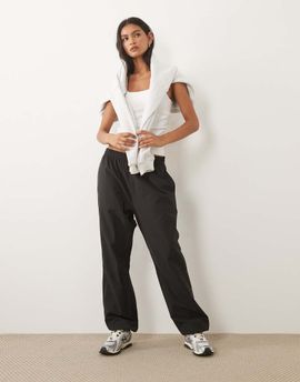 Arket ARKET pull on straight leg pants in black