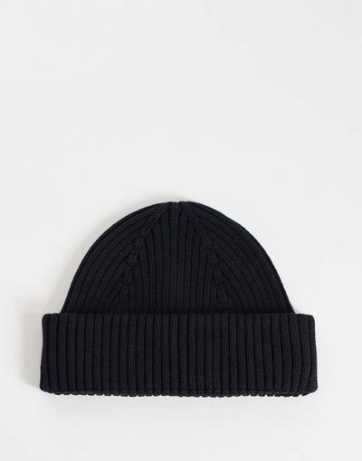 Arket ARKET pure cotton beanie in black