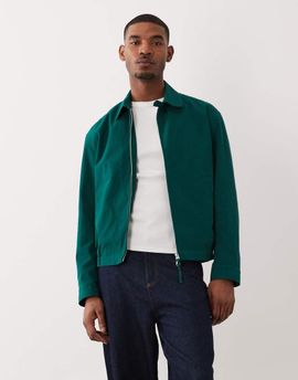 Arket ARKET pure cotton blouson jacket in green