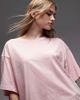 Arket ARKET pure cotton boxy T-shirt in washed rose pink - 3