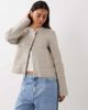 Arket ARKET pure cotton compact knit cardigan in light beige-Neutral - 1