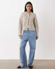 Arket ARKET pure cotton compact knit cardigan in light beige-Neutral - 2