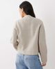 Arket ARKET pure cotton compact knit cardigan in light beige-Neutral - 4