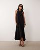 Arket ARKET pure cotton dropped waist maxi dress in black - 1