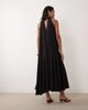Arket ARKET pure cotton dropped waist maxi dress in black - 3