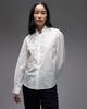 Arket ARKET pure cotton frill detailing long sleeve blouse in off white - 1