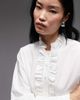Arket ARKET pure cotton frill detailing long sleeve blouse in off white - 2