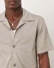 Arket ARKET pure cotton heavyweight jersey short sleeve shirt in gray - 4