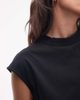 Arket ARKET pure cotton high neck cap sleeve mini dress in black - 2