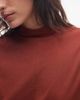 Arket ARKET pure cotton high neck cap sleeve mini dress in rust-Red - 4