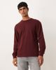 Arket ARKET pure cotton jersey oversized high neck long sleeve t-shirt in burgundy-Red - 1