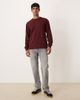 Arket ARKET pure cotton jersey oversized high neck long sleeve t-shirt in burgundy-Red - 2