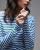 Arket ARKET pure cotton long sleeve T-shirt in blue and white stripe-Multi - 3