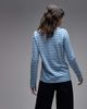 Arket ARKET pure cotton long sleeve T-shirt in blue and white stripe-Multi - 4