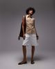 Arket ARKET pure cotton oversized belted workwear vest in beige-Neutral - 2