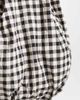 Arket ARKET pure cotton packable shopper tote bag in beige and black gingham-Neutral - 3