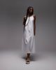 Arket ARKET pure cotton poplin maxi beach dress with spaghetti straps in white - 1