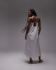 Arket ARKET pure cotton poplin maxi beach dress with spaghetti straps in white - 2