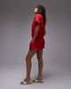Arket ARKET pure cotton pull on runner shorts in red - 2