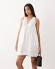 Arket ARKET pure cotton sleeveless v-neck volume midi dress in white - 3