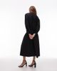 Arket ARKET pure cotton smock maxi dress with puff sleeves in black - 4