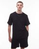 Arket ARKET pure cotton soft touch terrycloth oversized t-shirt in black - part of a set - 1