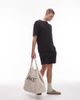 Arket ARKET pure cotton soft touch terrycloth oversized t-shirt in black - part of a set - 2