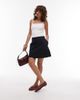 Arket ARKET pure cotton twill wrap mini skirt in navy blue - 2