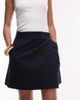 Arket ARKET pure cotton twill wrap mini skirt in navy blue - 3