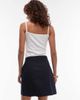 Arket ARKET pure cotton twill wrap mini skirt in navy blue - 4