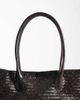 Arket ARKET pure leather woven braided tote in chocolate brown - 3