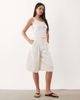 Arket ARKET pure linen barrel leg longline shorts in white - 1