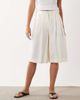 Arket ARKET pure linen barrel leg longline shorts in white - 2