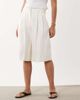 Arket ARKET pure linen barrel leg longline shorts in white - 3