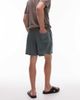 Arket ARKET pure linen drawstring shorts in khaki green - 4