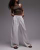 Arket ARKET pure linen palazzo pants with pull-on waist in white - 1
