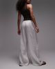 Arket ARKET pure linen palazzo pants with pull-on waist in white - 4