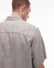 Arket ARKET pure linen relaxed short sleeved shirt in gray - 3