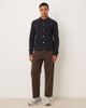 Arket ARKET pure wool cardigan with button front and polo collar in navy blue - 2
