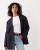 Arket ARKET pure wool set structured oversized blazer in navy - 1