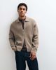 Arket ARKET pure wool zip through cardigan with polo collar in beige-NEUTRAL - 1