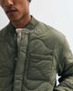 Arket ARKET quilted liner light weight jacket in khaki green - 3