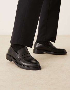 Arket ARKET real leather premium formal loafer shoes in black