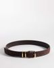 Arket ARKET real pure suede leather belt with gold buckle in brown - 1