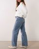 Arket ARKET relaxed boyfriend jeans with small split in washed blue - 2