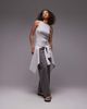 Arket ARKET ribbed jersey tank top in gray melange - 2
