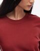 Arket ARKET rich cotton stretch heavyweight interlock short sleeve t-shirt in burgundy-Red - 3