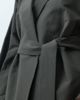 Arket ARKET shawl collar wrap jacket in khaki-Green - 3